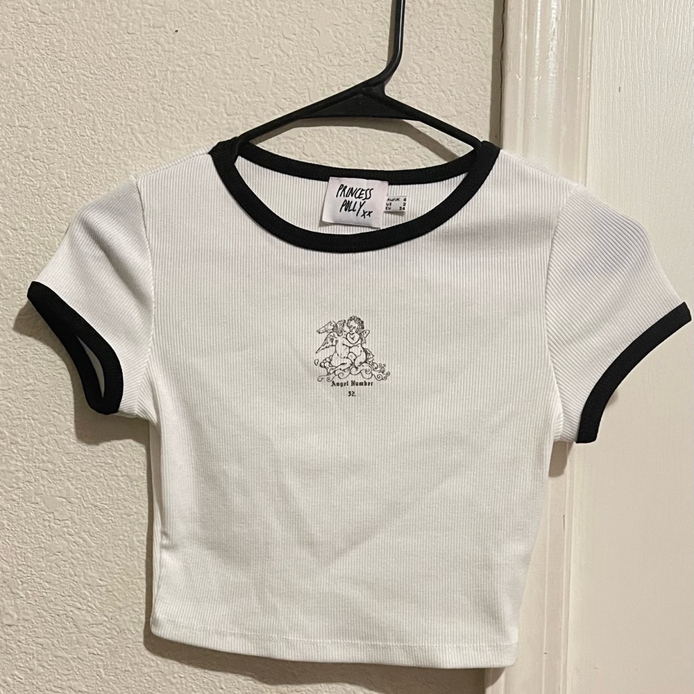 Princess Polly White Cropped Graphic Tee